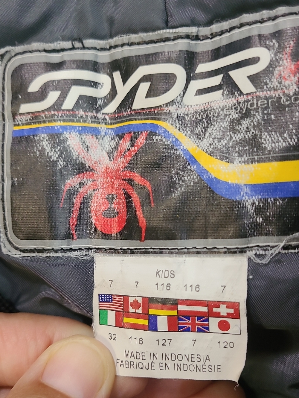 Spyder Black and Red Kids Snow Pants with Spider Graphic Size 7 - Picture 3 of 10